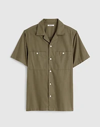 Camp Collar Short-Sleeve Shirt in Everyday Twill | Madewell