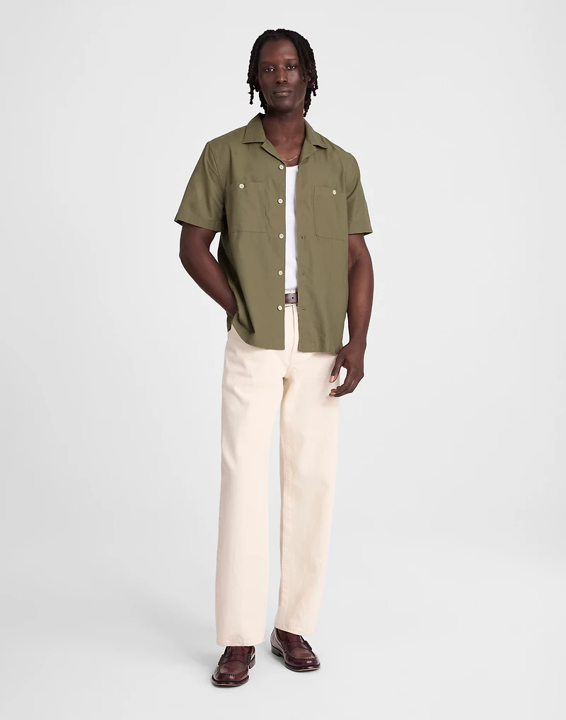 Camp Collar Short-Sleeve Shirt in Everyday Twill | Madewell