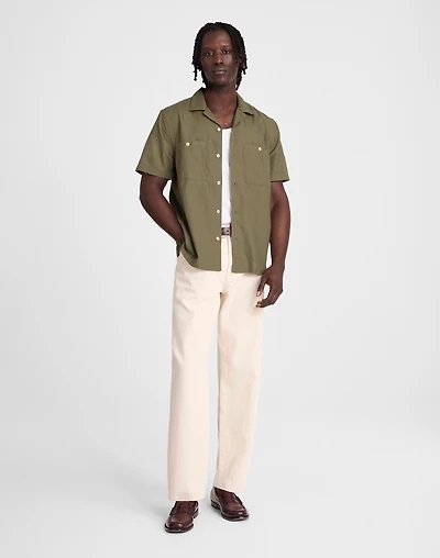 Camp Collar Short-Sleeve Shirt in Everyday Twill | Madewell