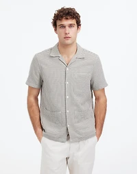 Basketweave Short-Sleeve Button-Up | Madewell