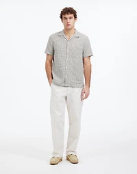 Basketweave Short-Sleeve Button-Up | Madewell
