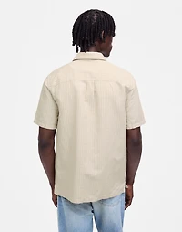 Button-Up Short-Sleeve Shirt in Cotton-Linen Blend | Madewell