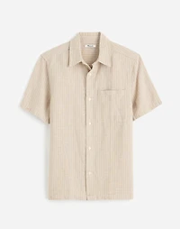 Button-Up Short-Sleeve Shirt in Cotton-Linen Blend | Madewell
