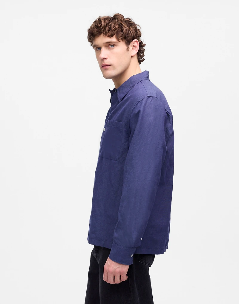 Button-Up Shirt Cotton-Linen Blend | Madewell