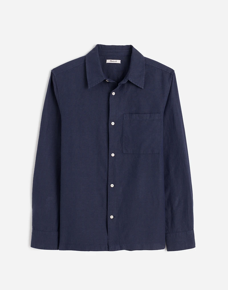 Button-Up Shirt Cotton-Linen Blend | Madewell