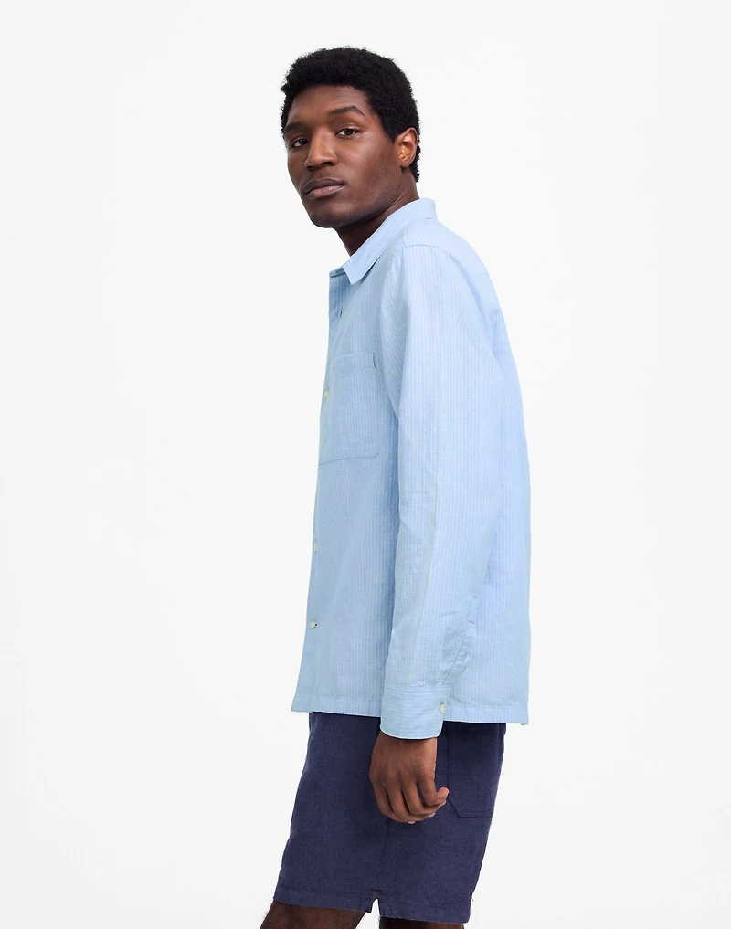 Button-Up Shirt in Cotton-Linen Blend | Madewell