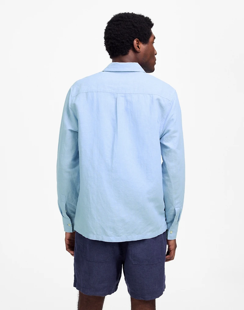 Button-Up Shirt in Cotton-Linen Blend | Madewell