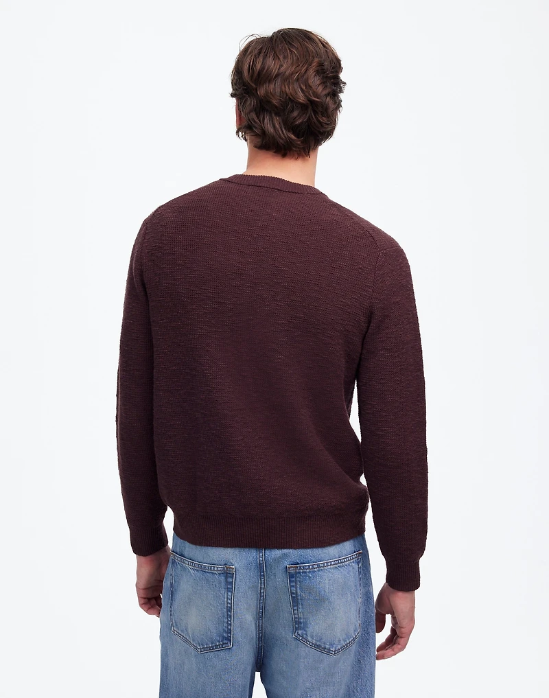 Waffle-Knit Crewneck Sweater | Madewell