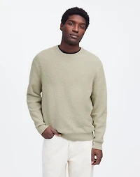 Waffle-Knit Crewneck Sweater | Madewell