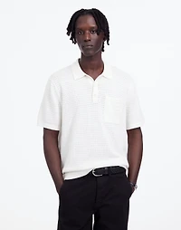 Pointelle Stitch Sweater Polo | Madewell