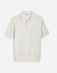 Pointelle Stitch Sweater Polo | Madewell