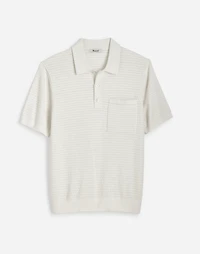Pointelle Stitch Sweater Polo | Madewell