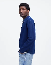 Indigo-Dyed Half-Zip Sweatshirt | Madewell