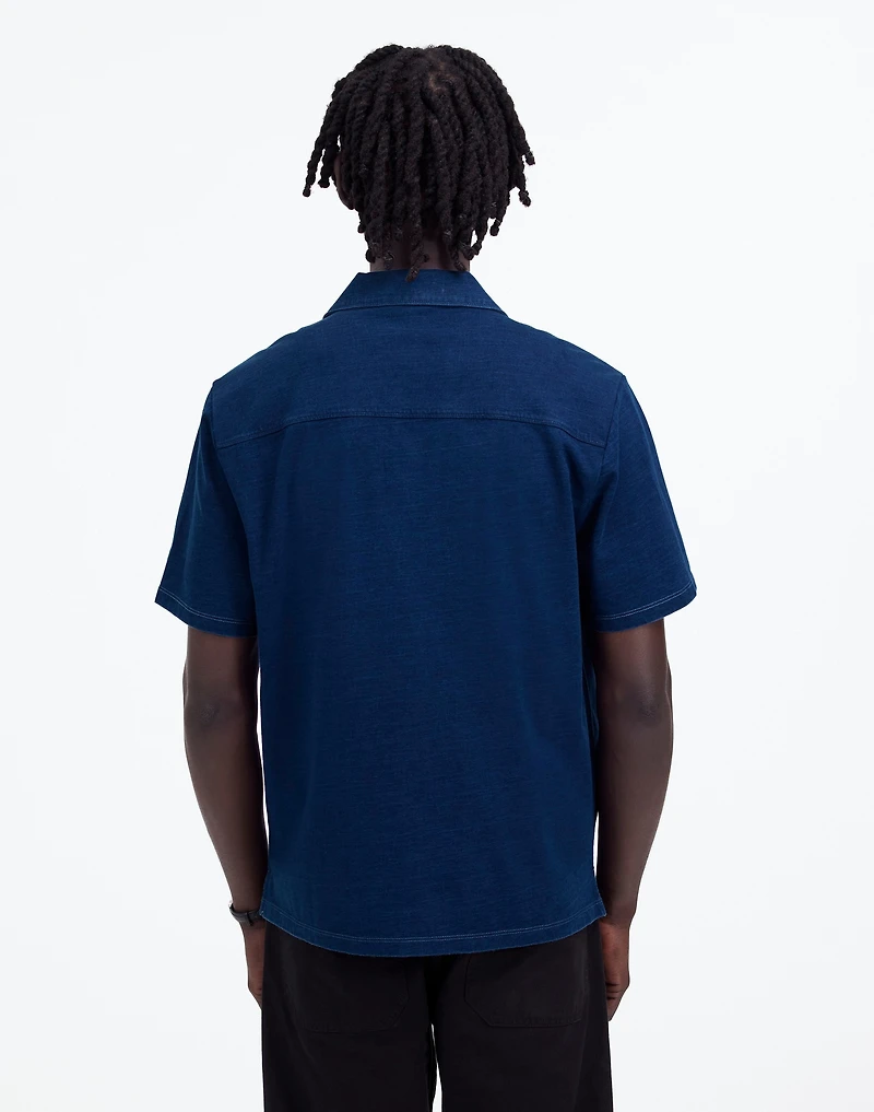 Indigo-Dyed Camp Collar Shirt | Madewell