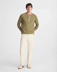 French Rib Knit Long-Sleeve Henley Tee | Madewell