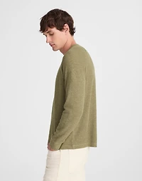 French Rib Knit Long-Sleeve Henley Tee | Madewell