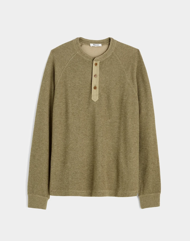 French Rib Knit Long-Sleeve Henley Tee | Madewell
