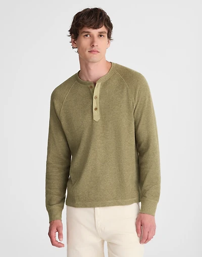 French Rib Knit Long-Sleeve Henley Tee | Madewell