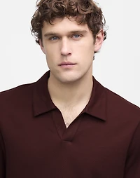 Johnny-Collar Polo Heavyweight Mesh | Madewell