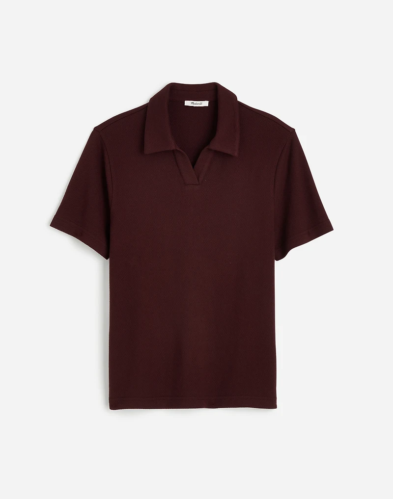 Johnny-Collar Polo Heavyweight Mesh | Madewell
