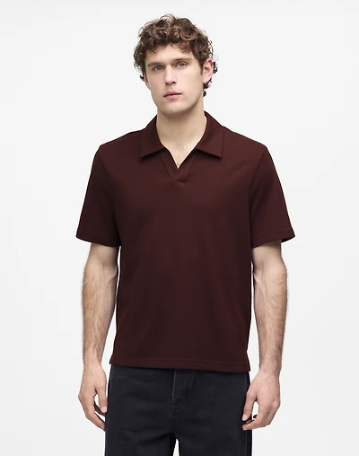 Johnny-Collar Polo Heavyweight Mesh | Madewell