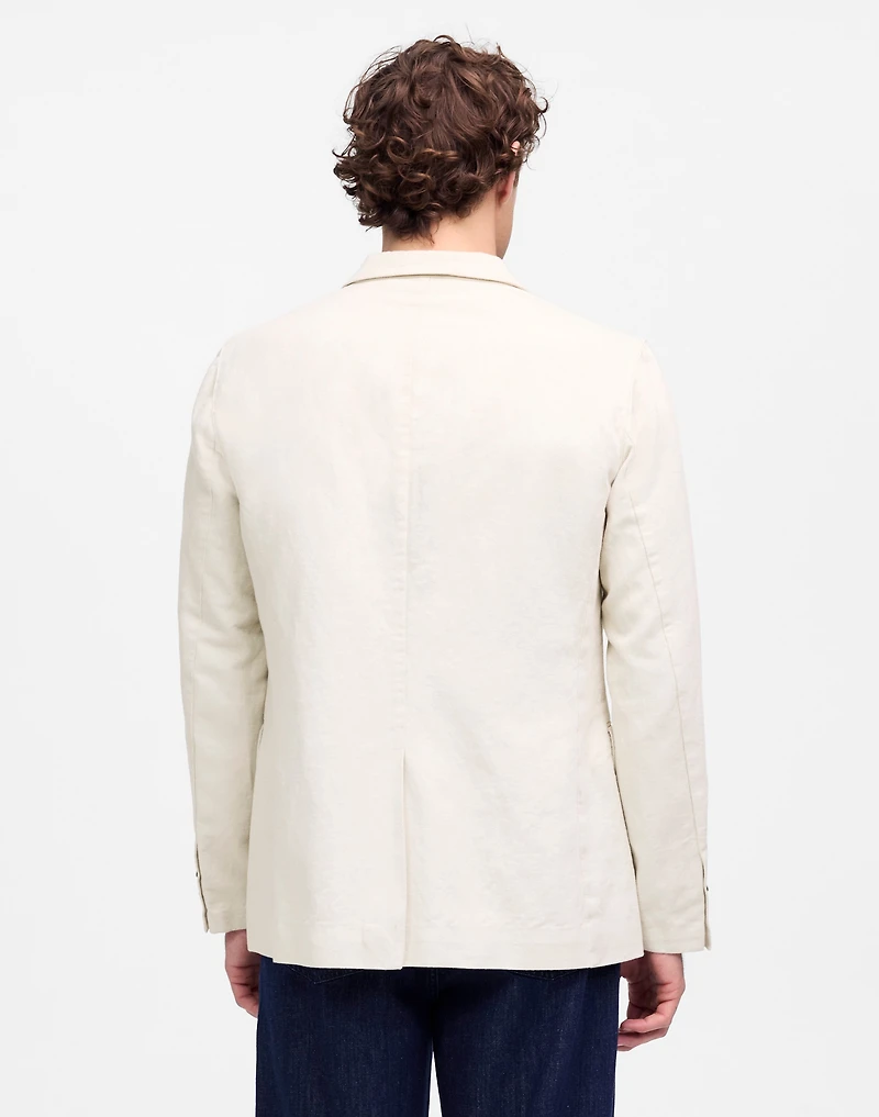 Double-Breasted Blazer in Cotton-Linen Blend | Madewell