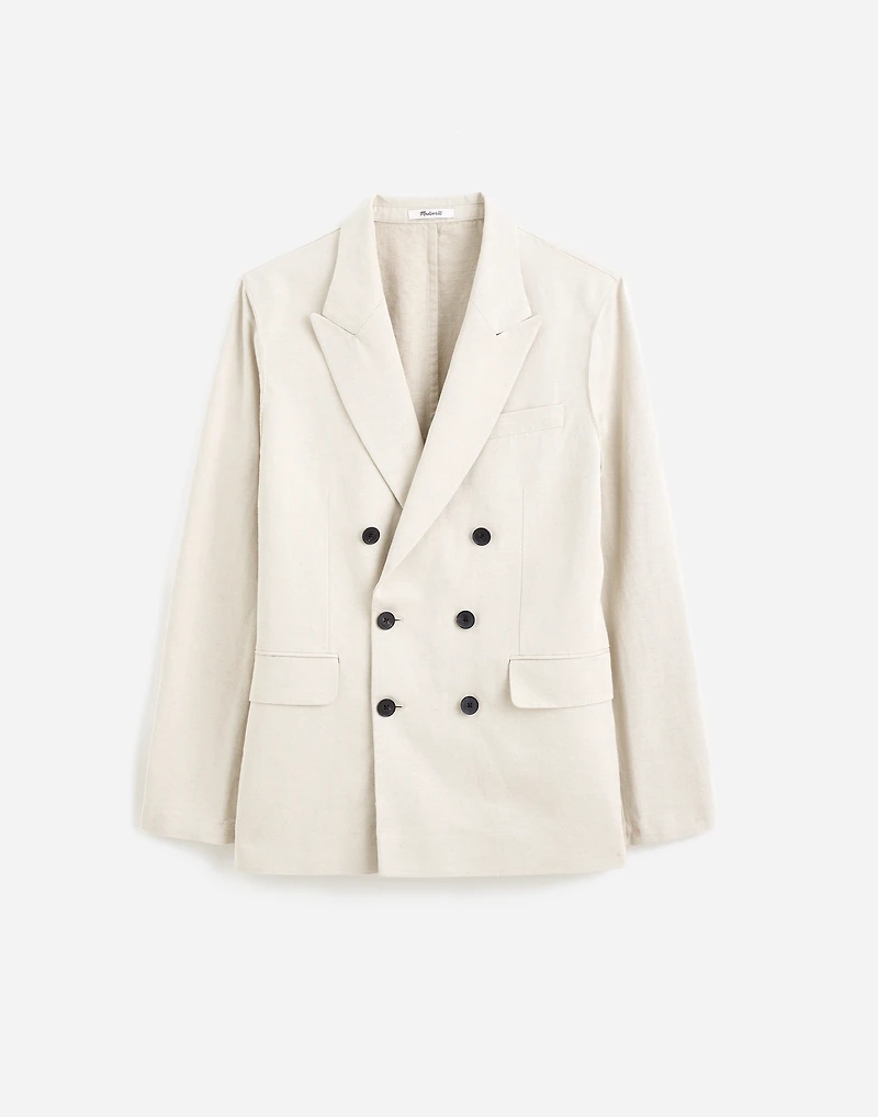 Double-Breasted Blazer in Cotton-Linen Blend | Madewell