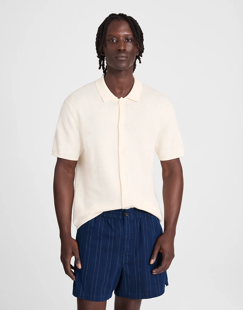 Indigo-Dyed Stripe Everywear Shorts | Madewell