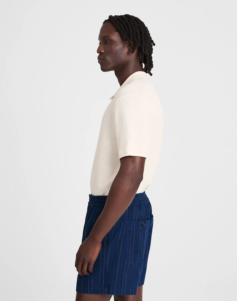 Indigo-Dyed Stripe Everywear Shorts | Madewell