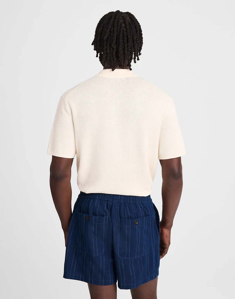 Indigo-Dyed Stripe Everywear Shorts | Madewell