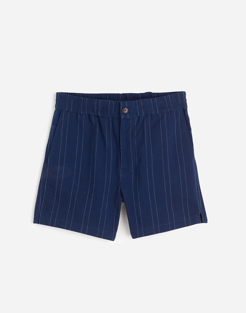 Indigo-Dyed Stripe Everywear Shorts | Madewell