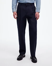 Pleated Trousers Italian Cotton Twill | Madewell