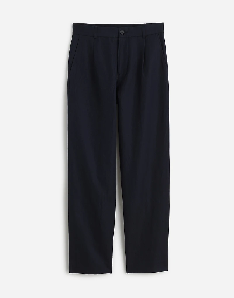 Pleated Trousers Italian Cotton Twill | Madewell