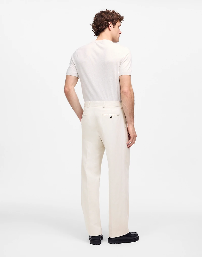 Double-Pleated Trouser in Cotton-Linen Blend | Madewell