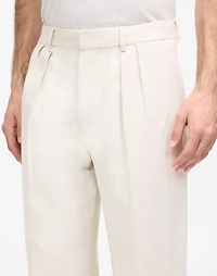 Double-Pleated Trouser Cotton-Linen Blend | Madewell