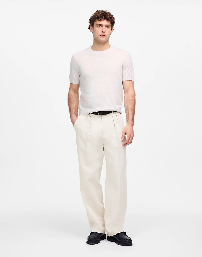 Double-Pleated Trouser Cotton-Linen Blend | Madewell