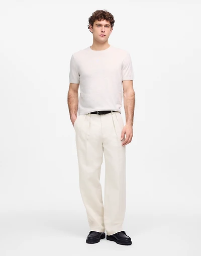 Double-Pleated Trouser Cotton-Linen Blend | Madewell