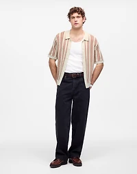 Open-Stitch Button-Up Sweater Polo | Madewell