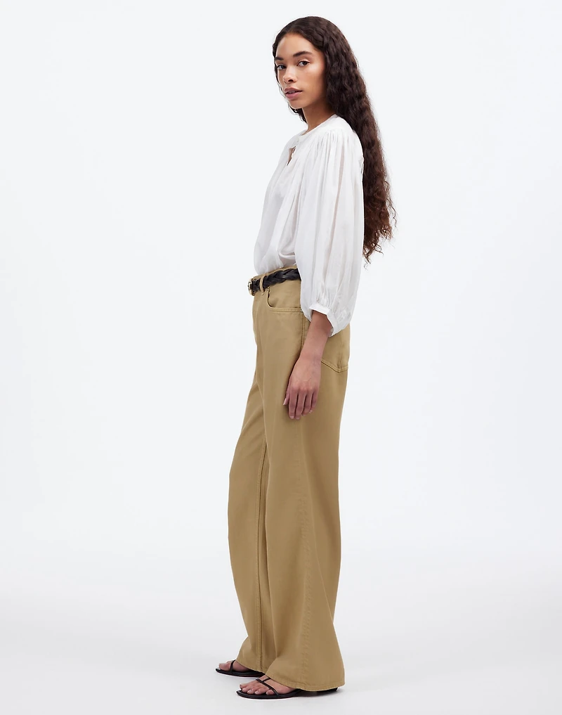 Pleated Low-Slung Baggy Jean in Garment Dye: Airy Denim Edition | Madewell