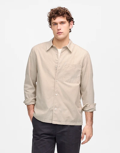 Straight-Hem Cotton Button-Up Shirt | Madewell