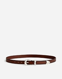 Metal-Tipped Three-Piece Leather Belt | Madewell