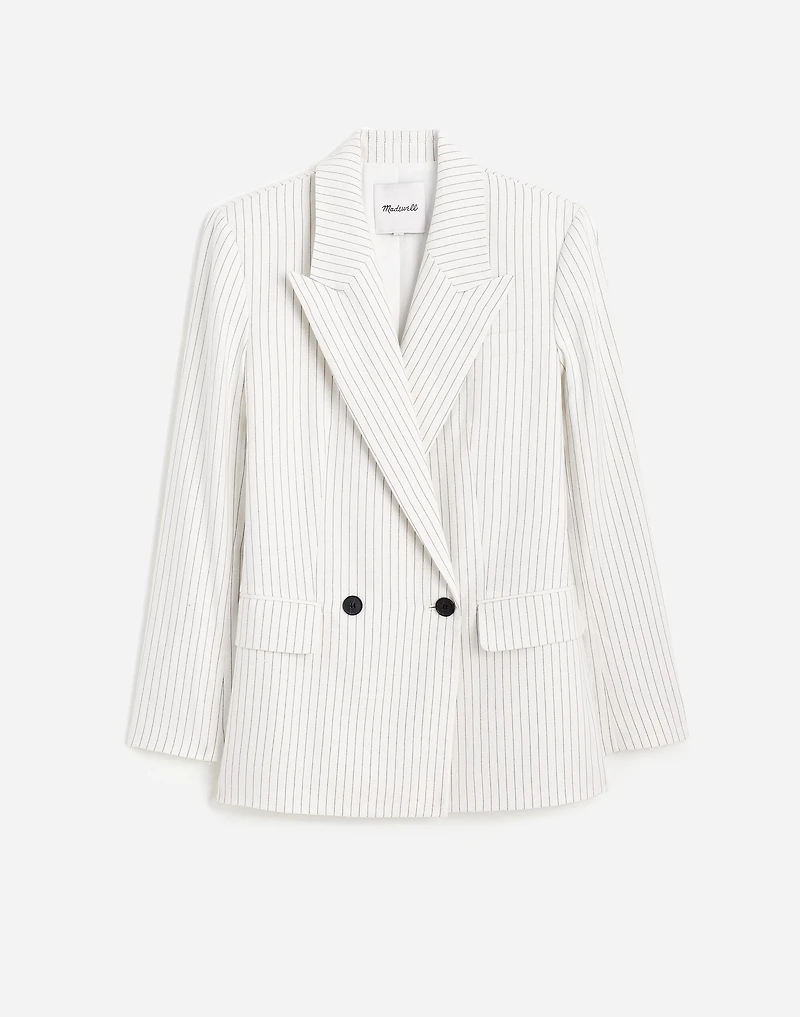 Relaxed Blazer Pinstripe Linen Blend | Madewell
