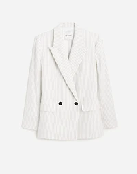 Relaxed Blazer Pinstripe Linen Blend | Madewell