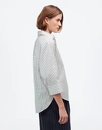 Poplin Oversized Button-Up Shirt Stripe | Madewell