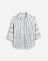 Poplin Oversized Button-Up Shirt in Stripe | Madewell