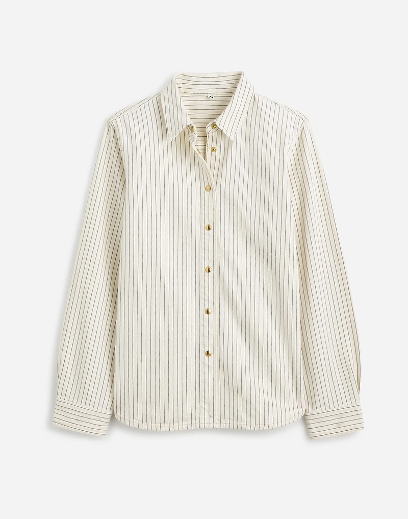 Denim Classic Button-Up Shirt in Pinstripe | Madewell