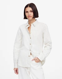 Denim Classic Button-Up Shirt in Pinstripe | Madewell