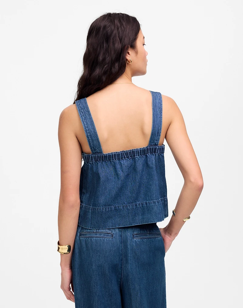 Squareneck Tank McNair Wash: Airy Denim Edition | Madewell