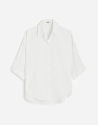 Oversized Pleated-Sleeve Button-Up Shirt | Madewell