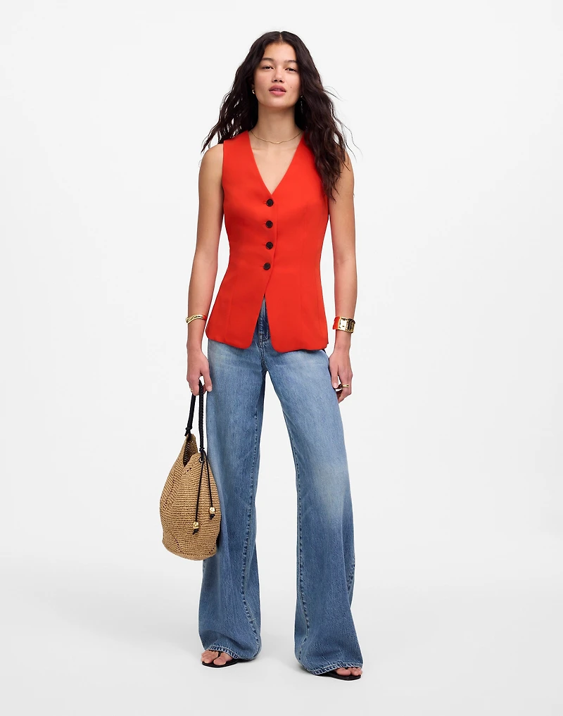 Cutaway Long Vest | Madewell